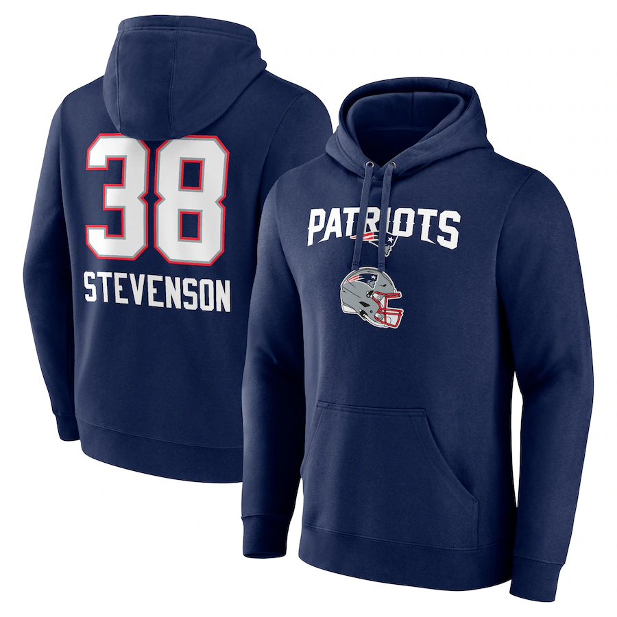 Custom #38 Navy NE Football Shirt Top