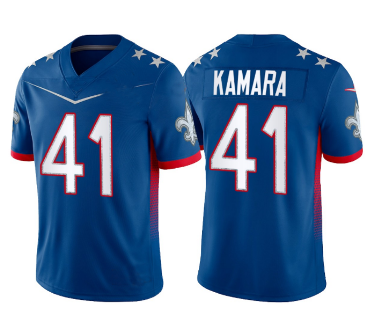 Custom #41 Blue 2022 NO Football Shirt Top