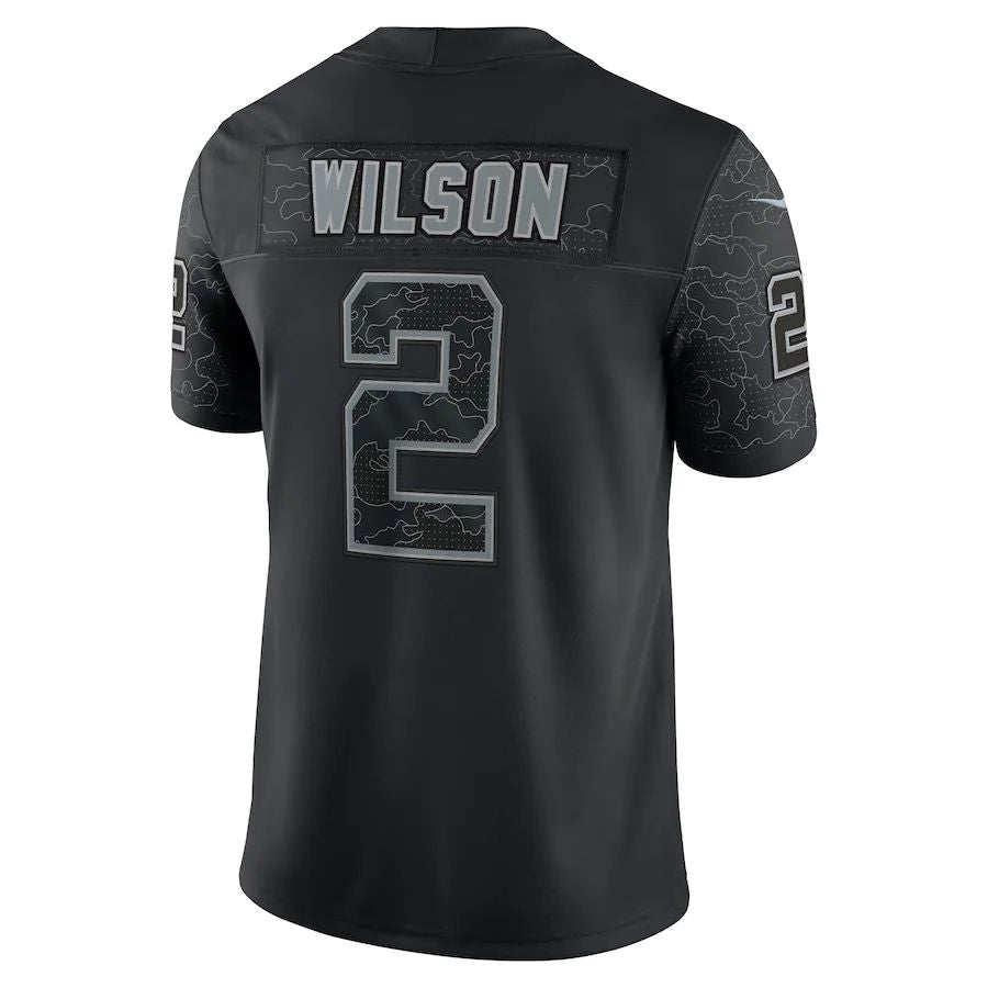 Custom #2 Black NYJ Football Shirt Top
