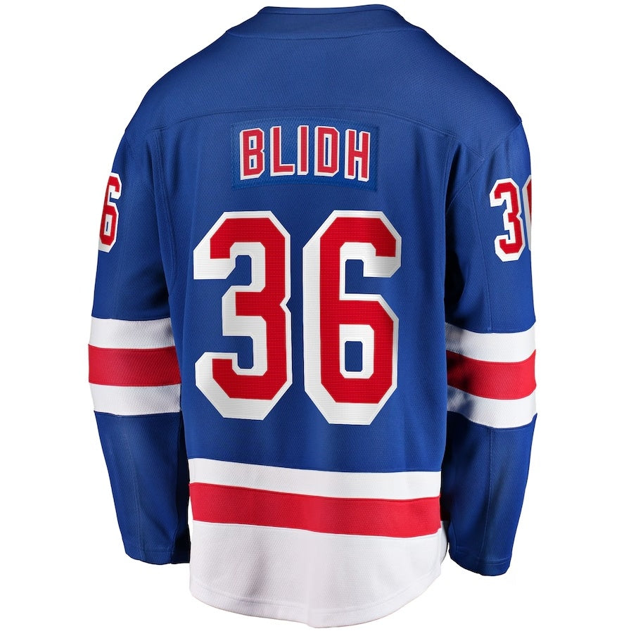 Custom #36 Blue Hockey Shirt Top