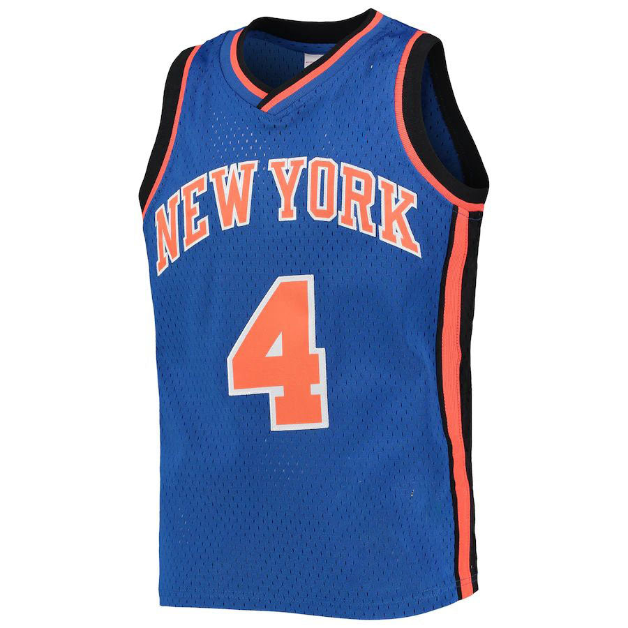 Custom #4 Blue 2005 NYK Basketball Shirt Top