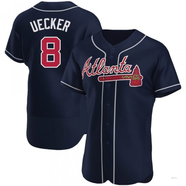 Custom #8 Navy ATL Baseball Shirt Top