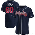 Custom #60 Navy ATL Baseball Shirt Top