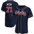 Custom #71 Navy ATL Baseball Shirt Top