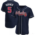 Custom #5 Navy ATL Baseball Shirt Top