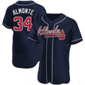 Custom #34 Navy ATL Baseball Shirt Top