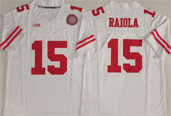 Custom #15 White Football Shirt Top