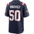 Custom #50 Navy NE Football Shirt Top