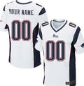 Custom White NE Football Shirt Top