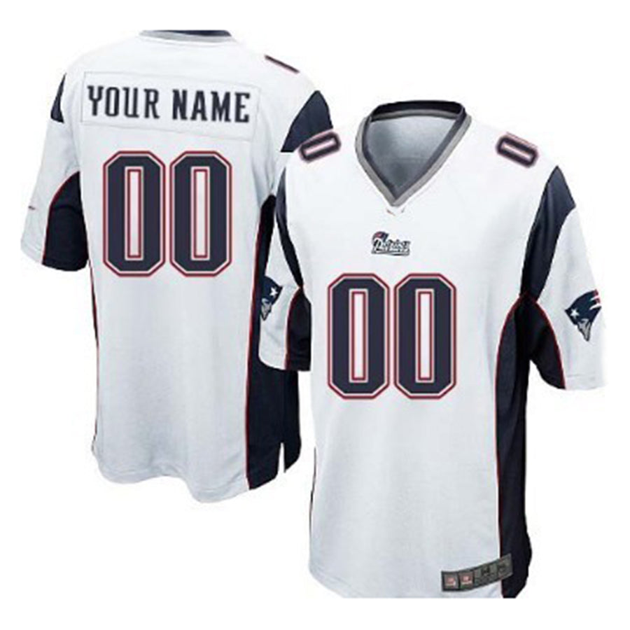 Custom White NE Football Shirt Top