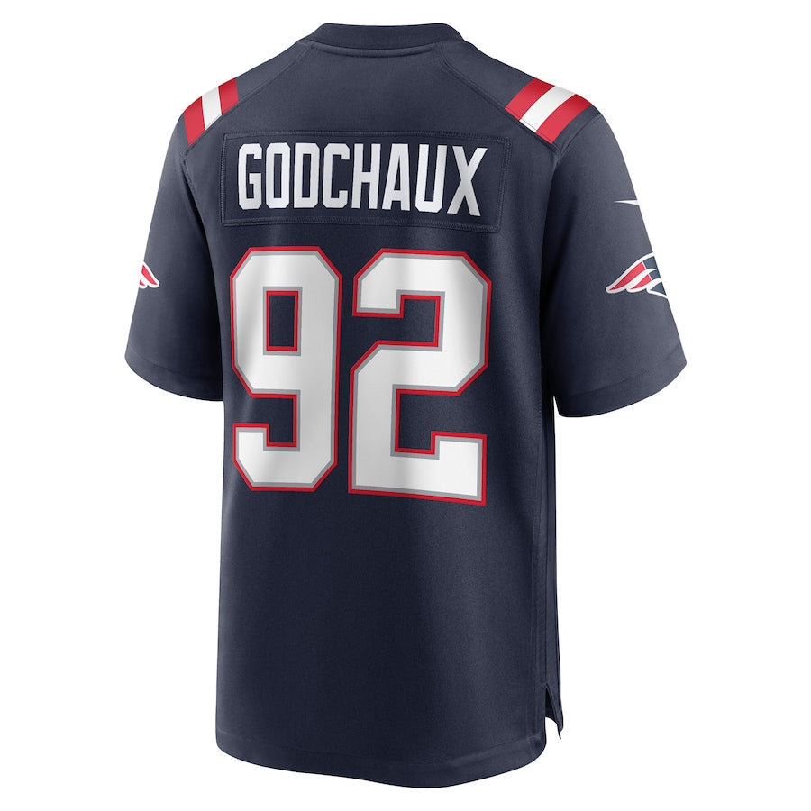 Custom #92 Navy NE Football Shirt Top