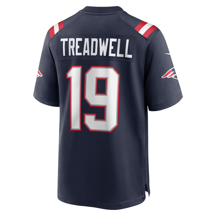 Custom #19 Navy NE Football Shirt Top