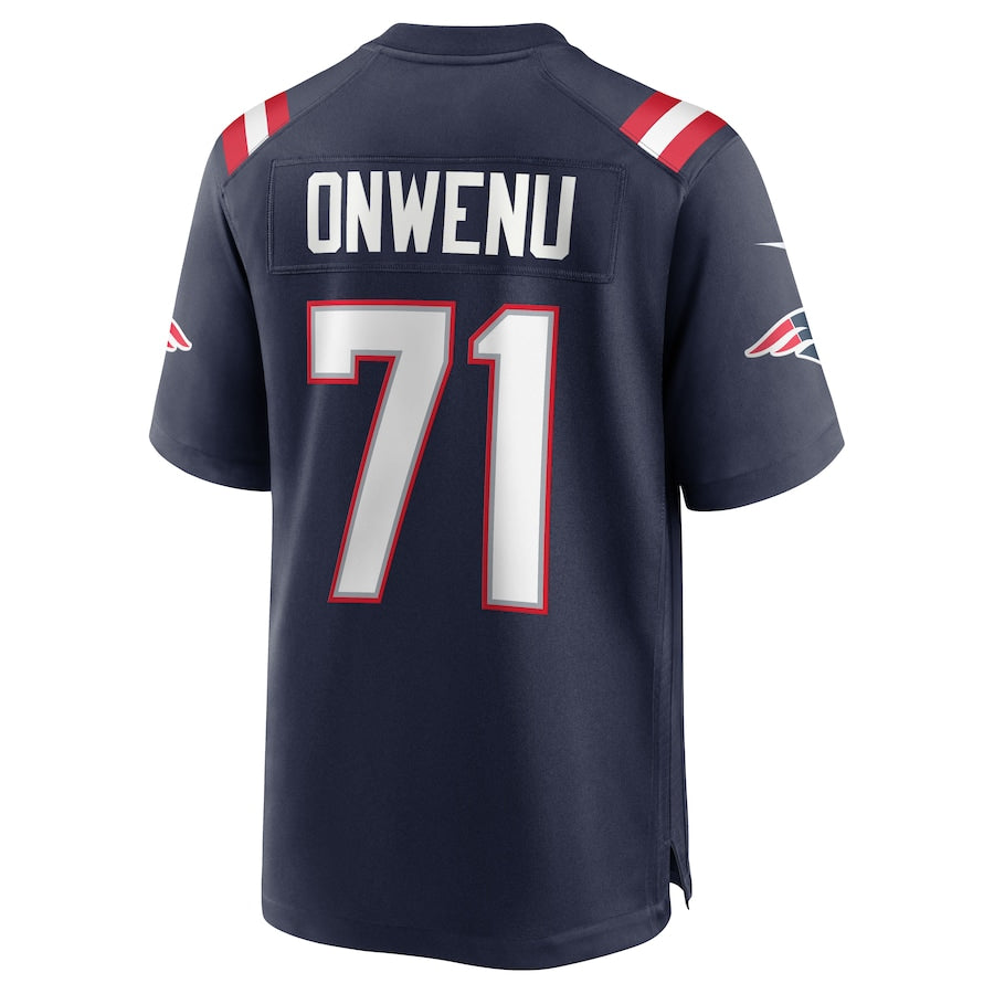 Custom #71 Navy NE Football Shirt Top