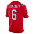 Custom #6 Red NE Football Shirt Top