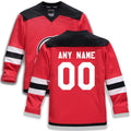 Custom Red NJD Hockey Shirt Top