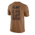 Custom #12 Brown 2023 NO Football Shirt Top