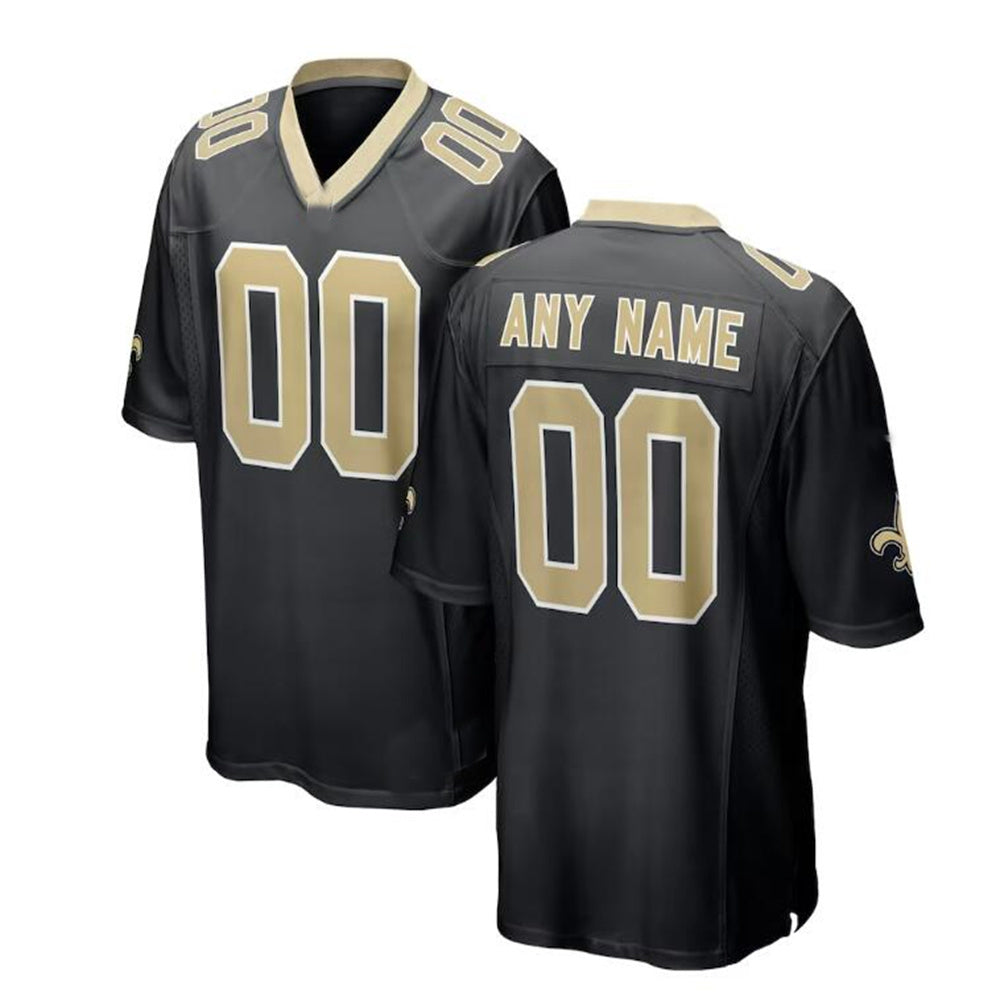 Custom Black NO Football Shirt Top
