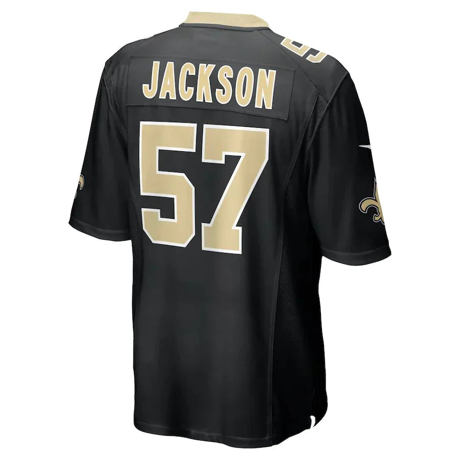 Custom #57 Black NO Football Shirt Top