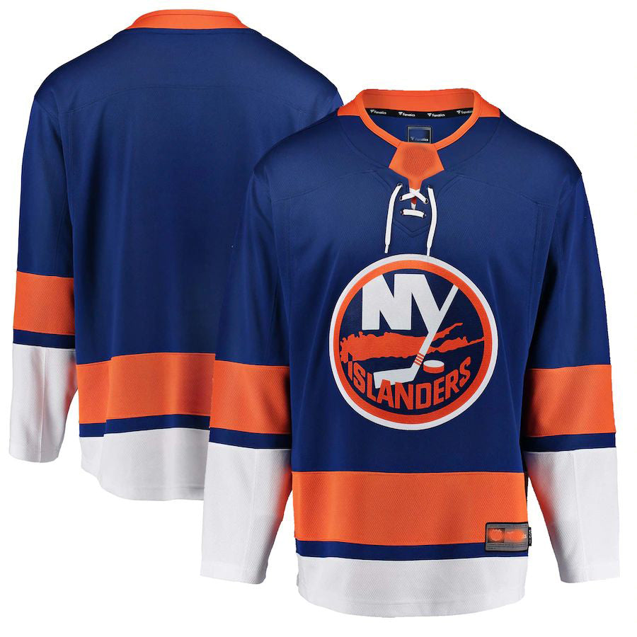 Custom Blue NYI Hockey Shirt Top