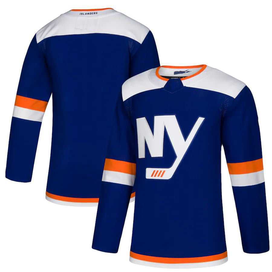 Custom Blue NYI Hockey Shirt Top