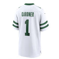 Custom #1 White NYJ Football Shirt Top