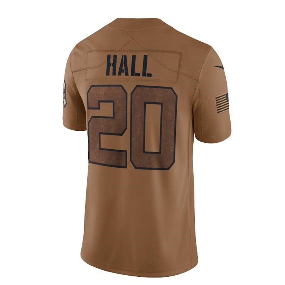 Custom #20 Brown 2023 NYJ Football Shirt Top
