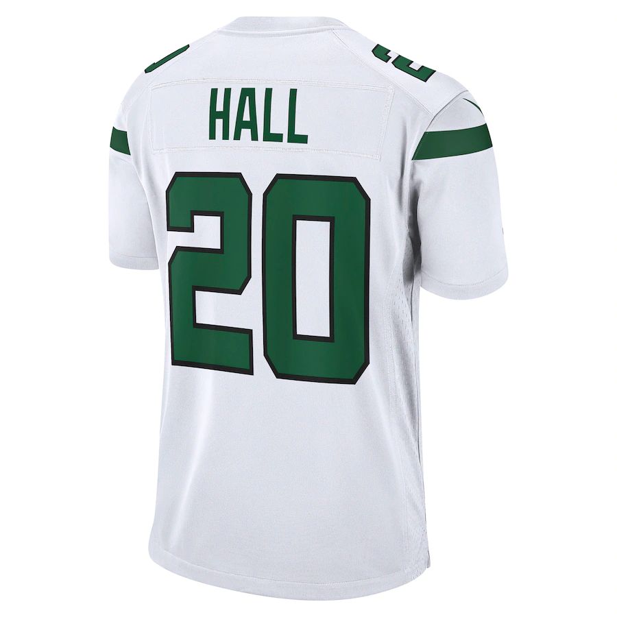 Custom #20 White NYJ Football Shirt Top