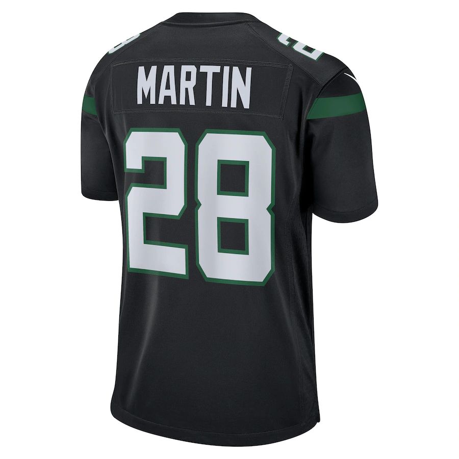 Custom #28 Black NYJ Football Shirt Top