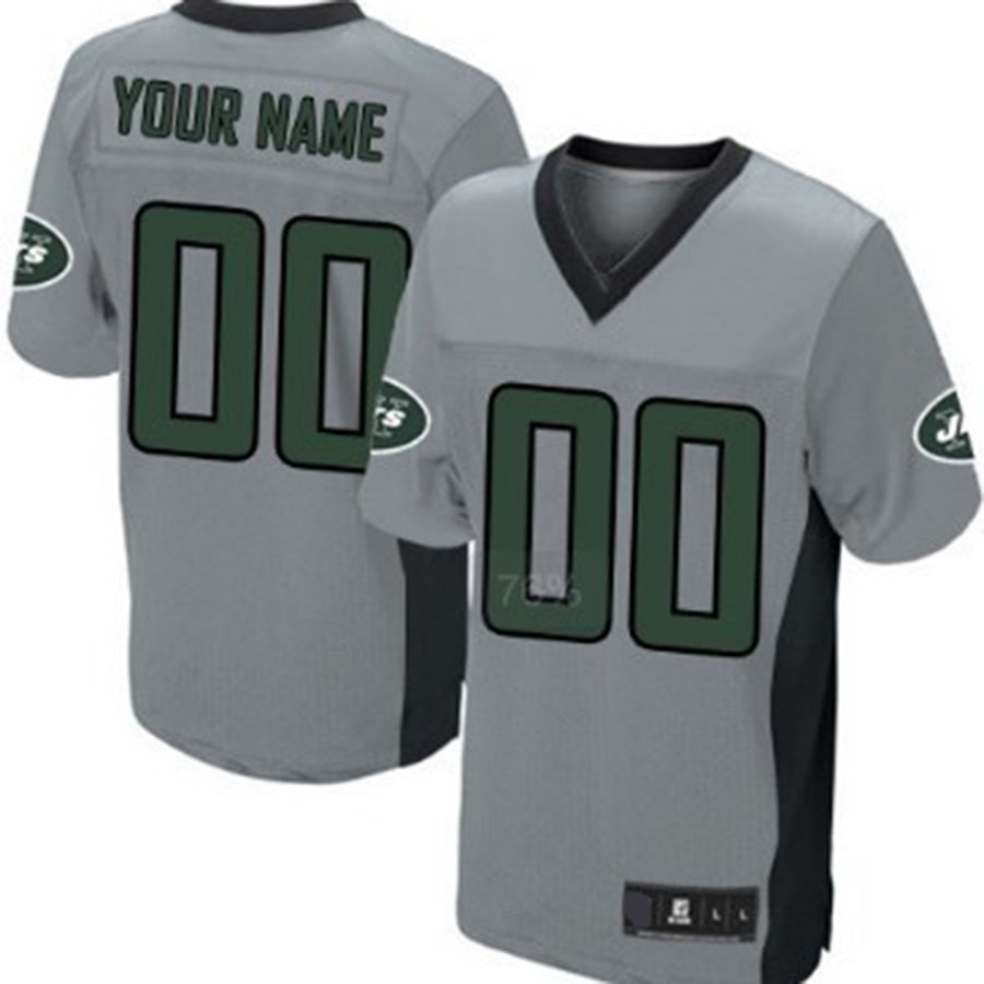 Custom Gray NYJ Football Shirt Top