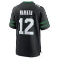 Custom #12 Black NYJ Football Shirt Top