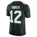 Custom #12 Black NYJ Football Shirt Top