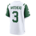Custom #3 White NYJ Football Shirt Top