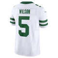 Custom #5 White NYJ Football Shirt Top