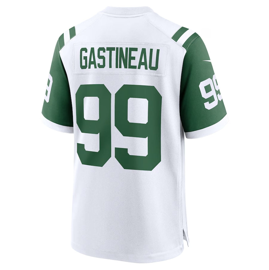 Custom #99 White NYJ Football Shirt Top
