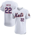 Custom #22 White NYM Baseball Shirt Top