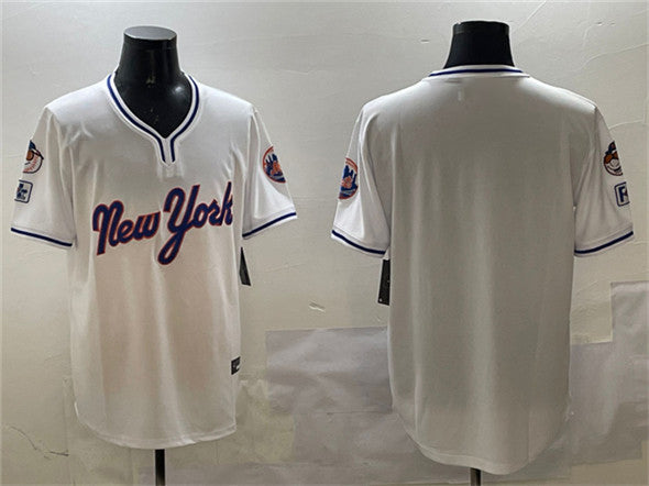 Custom White 2025 NYM Baseball Shirt Top