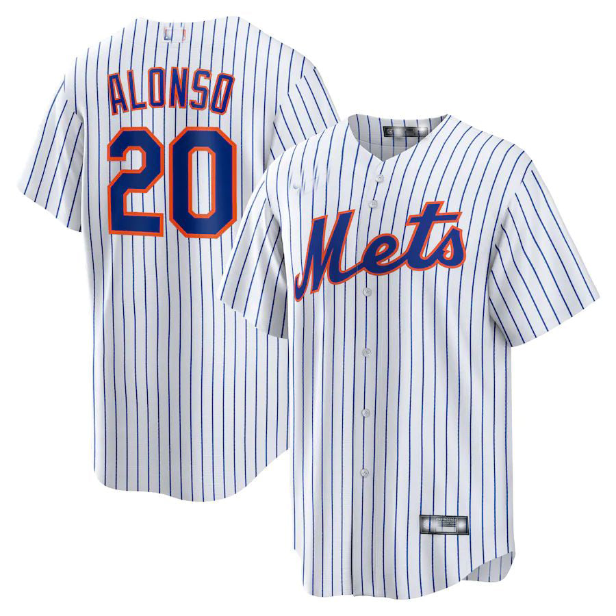 Custom #20 White NYM Baseball Shirt Top