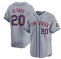 Custom #20 Gray 2024 NYM Baseball Shirt Top