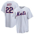 Custom #22 White NYM Baseball Shirt Top