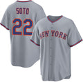 Custom #22 Gray 2025 NYM Baseball Shirt Top