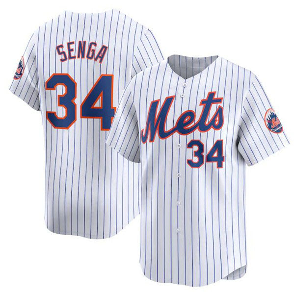 Custom #34 White 2024 NYM Baseball Shirt Top