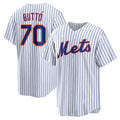 Custom #70 White NYM Baseball Shirt Top