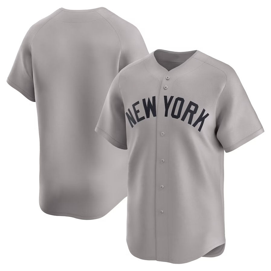 Custom Gray NYY Baseball Shirt Top