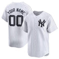 Custom White NYY Baseball Shirt Top