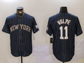 Custom #11 Navy NYY Baseball Shirt Top