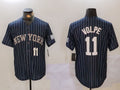 Custom #11 Navy NYY Baseball Shirt Top