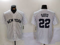 Custom #22 White NYY Baseball Shirt Top
