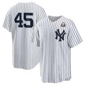 Custom #45 White 2024 NYY Baseball Shirt Top