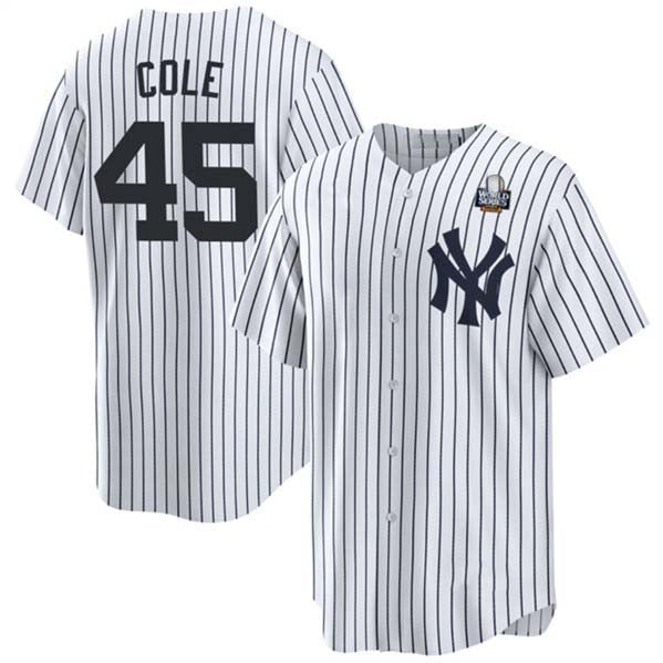 Custom #45 White 2024 NYY Baseball Shirt Top