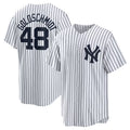 Custom #48 White NYY Baseball Shirt Top